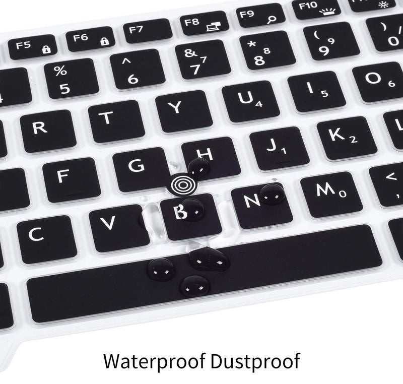 CaseBuy غطاء لوحة مفاتيح CaseBuy لجهاز Dell Latitude 5480 5490 5491 7490 7480 بحجم 14 بوصة، غطاء واقي للوحة مفاتيح Dell 3340 E3340 E5490 E5491 E5450 E5470 E7450 E7470 E7480 مع نقطة، أسود - Image 4